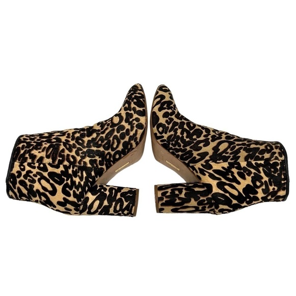 Louise et Cie Zirelle Leather Calf Hair Animal Print Cylinder Heel Booties 10/42 - Picture 10 of 15